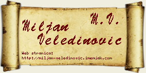 Miljan Veledinović vizit kartica